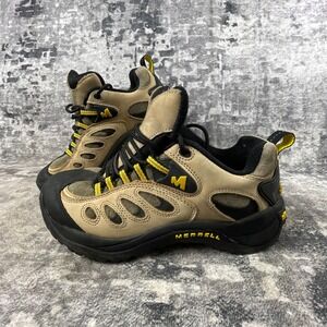 Merrell Womens 8 Reflex Hiking Shoes Birch Yellow Rugged Trail Sneakers